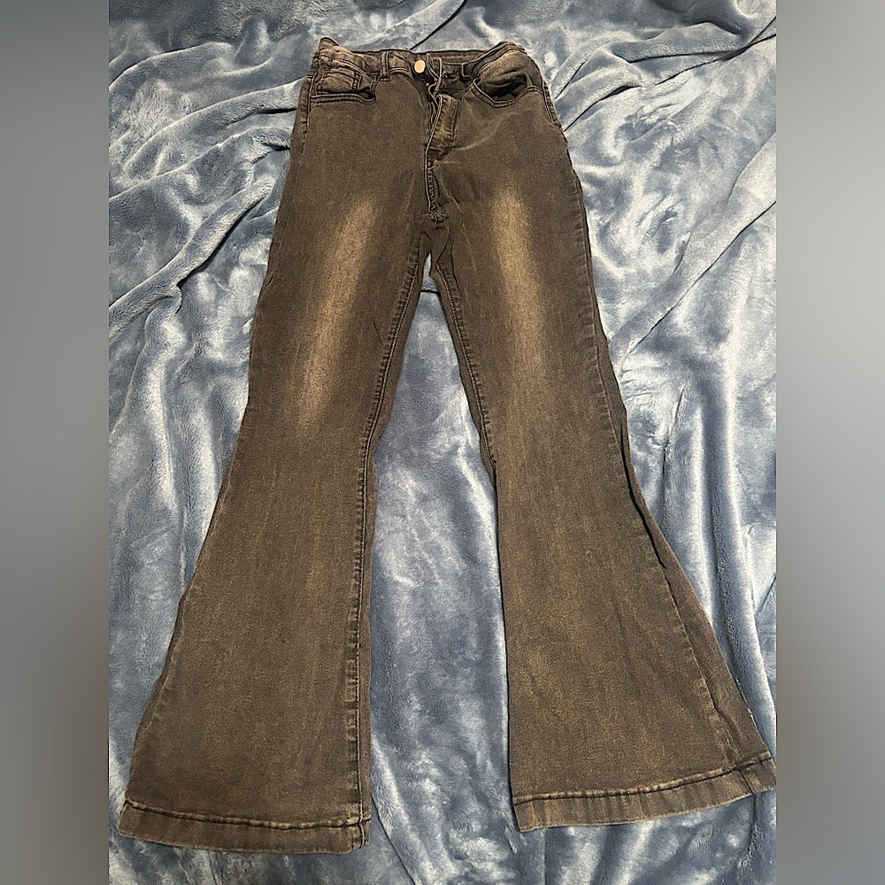 Grey Flared Jeans